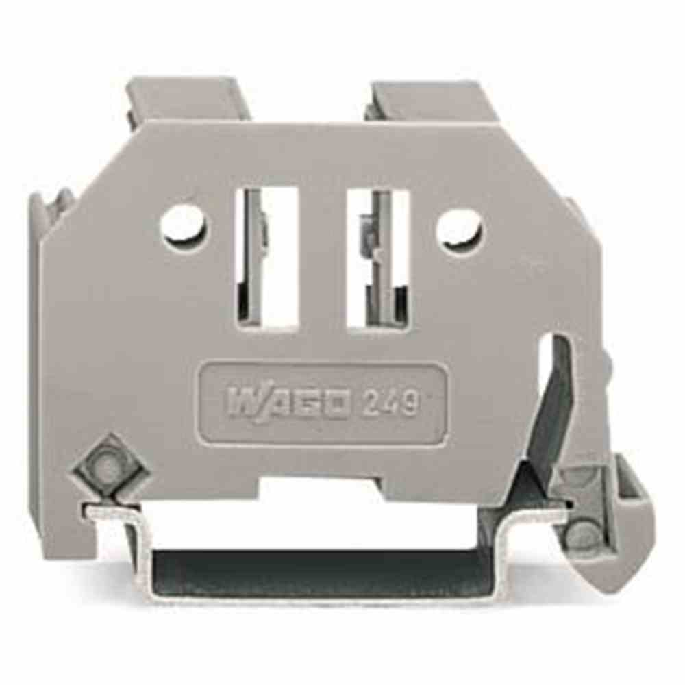 WAGO 249-117 Schraubenlose Endklammer 10 mm breit grau, VPE: 25