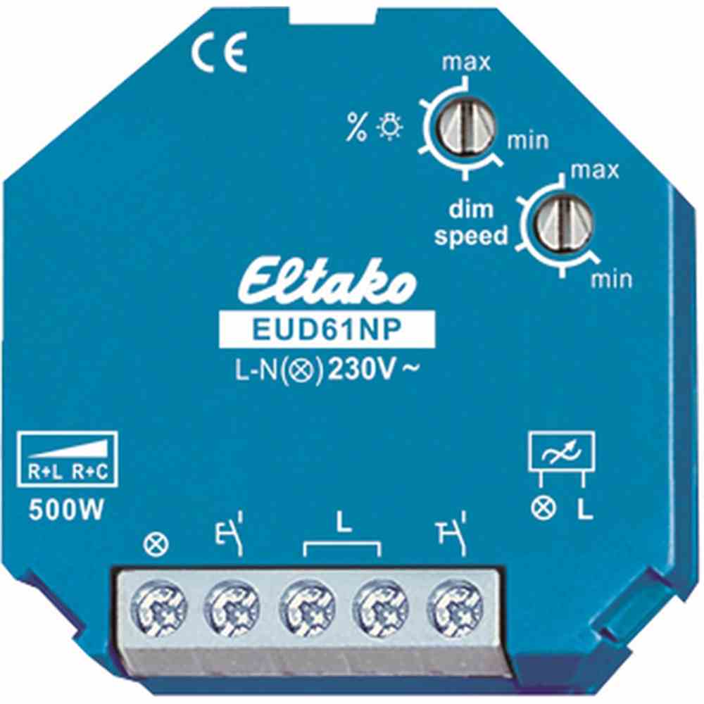 ELTAKO 61100830 Dimmer, 20-400W, universal, Einbauinstallation, Lichtwertspeicher