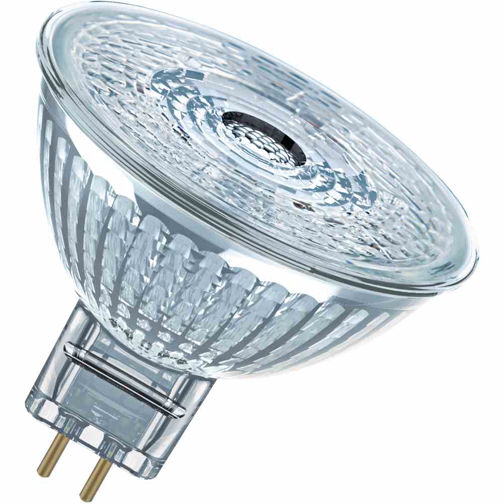 LED-Reflektorlampe, GU5,3, MR16, 4,9W, 3000K, warmweiß, 350lm, dimmbar, 36°, AC/DC, Ø51x46mm, 12V