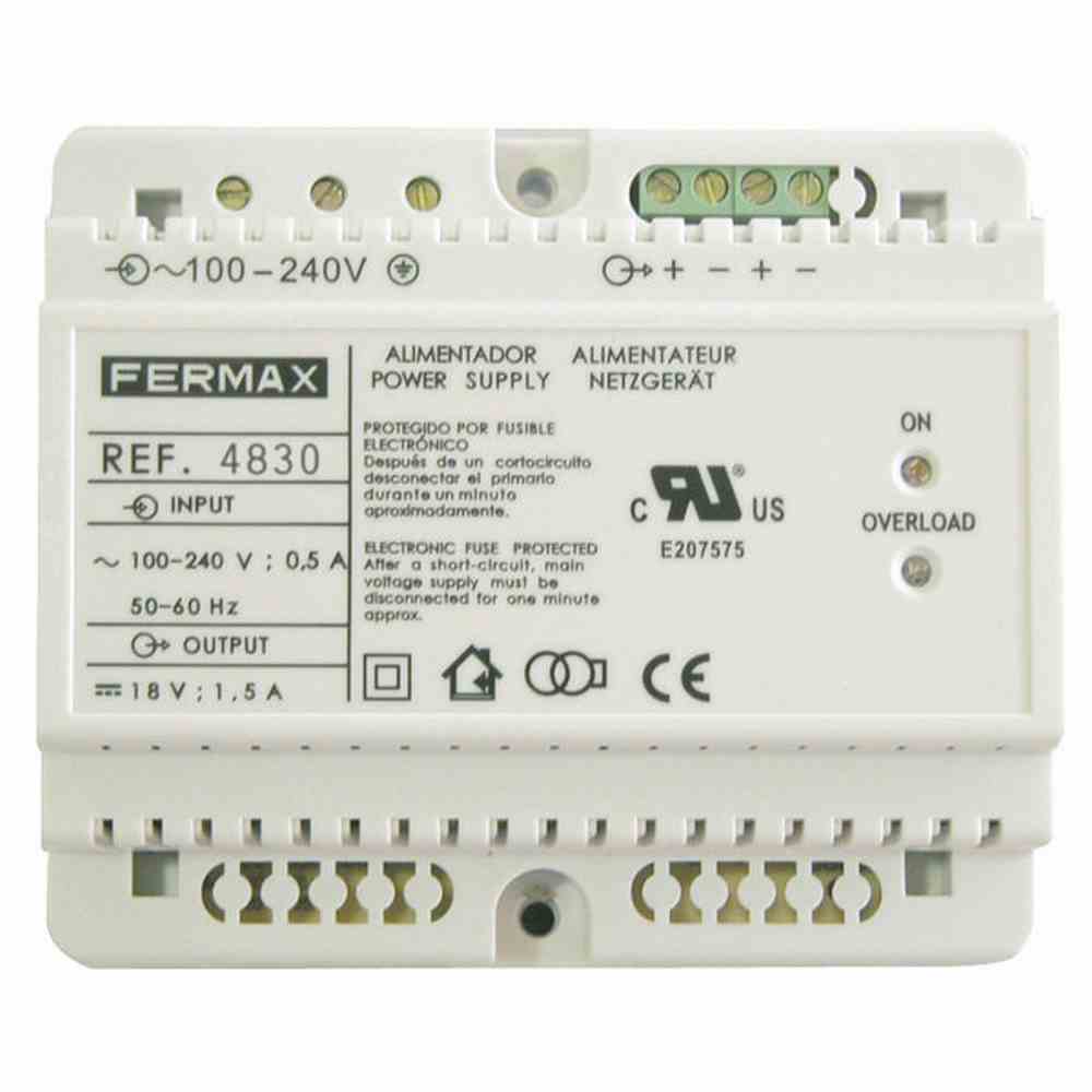 FERMAX F4830 FERMAX Audio/Video Netzge rät, VDS/DUOX 240Vac/18VD