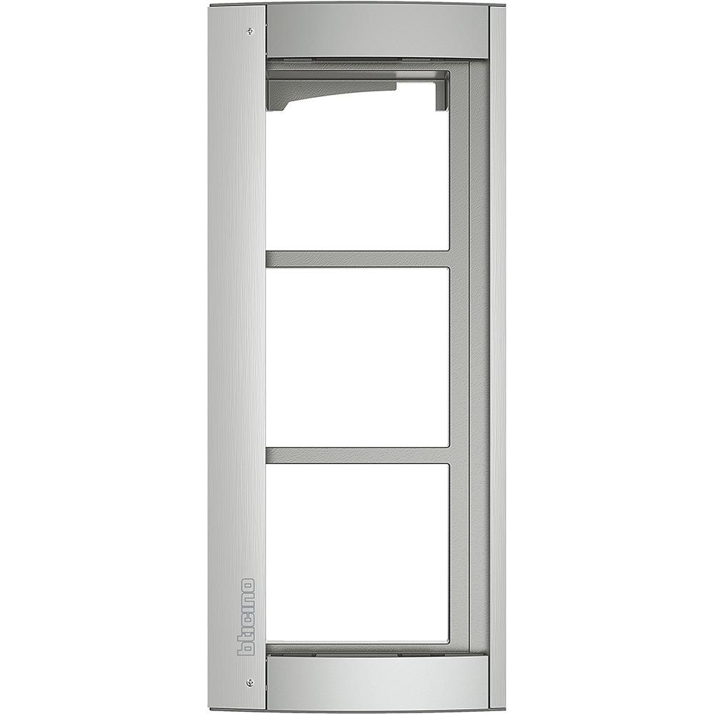 BTICINO 350231 Rahmen Türstation, 3f, Unterputz, grau, Aluminium, 138x327x15mm