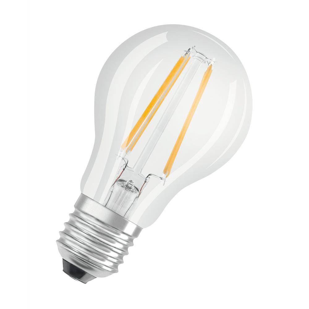OSRAM LED-Lampe 4058075592032, Filamentlampe, E27, A60, 6,5W, 2700K, extrawarmweiß, 806lm, klar, 300°, AC, Ø60x105mm, 220-240V
