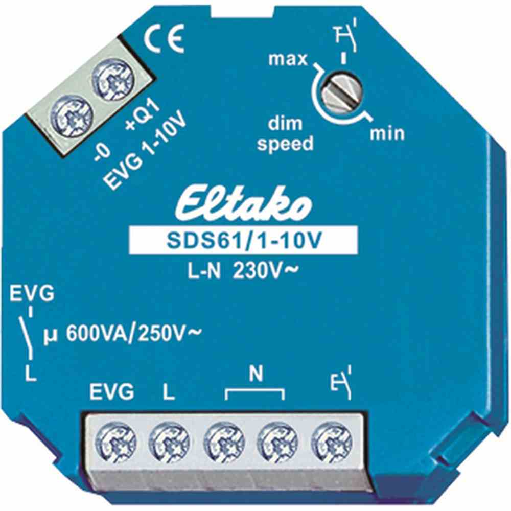 ELTAKO 61100800 Tastdimmer, 0-600W, universal, Einbauinstallation, Lichtwertspeicher