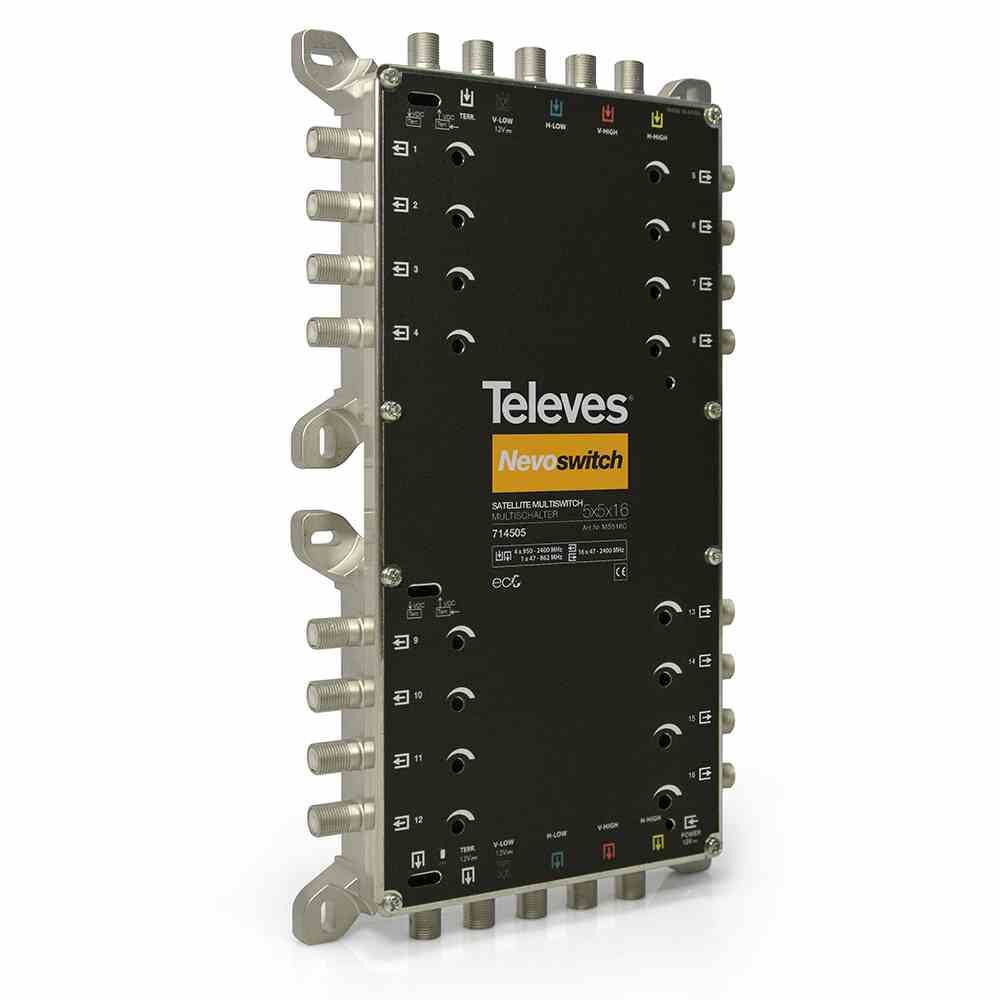 TELEVES MS516C 5 in 16 Guss-Multischalter NEVO, receiverpowered, kaskadierbar
