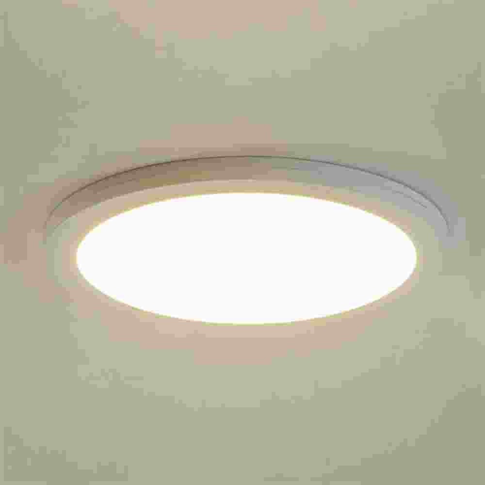 BRUMBERG 12207073 MOON LED-Deckenanbauleuchte, 24W, 3000-6000K, 2760lm, weiß, matt, Konverter, IP20, Ø330mm, Kunststoff opal