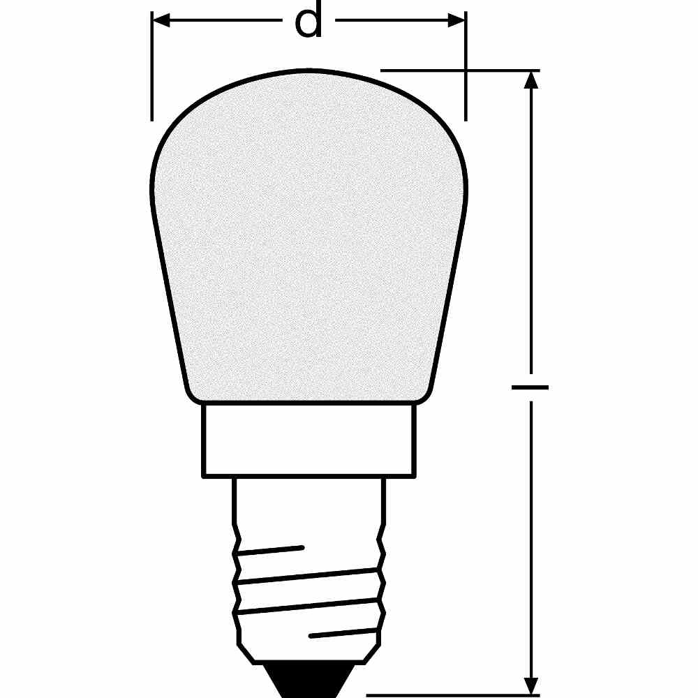 OSRAM 4050300323596 SPECIAL T Röhrenlampe, 25W, matt, E14, 230V, Ø26x57mm, 109mA, geeignet für Kühlschrank