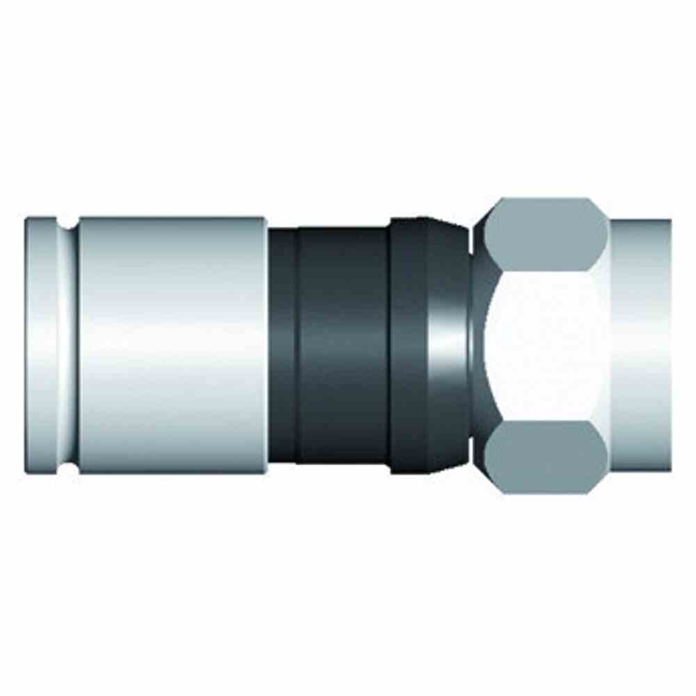 TRIAX 350095 F-Stecker (Plug), Rundkabel, 75Ohm, Crimp/Crimp, Isolierter Einbau f.Kabel mit Dielektrikum