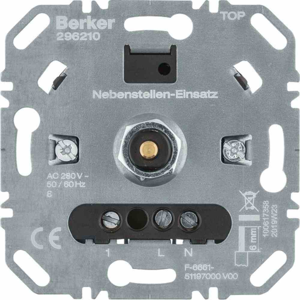 BERKER 296210 Dimmer, Dreh-/Druckknopf, 20-420W, universal, Unterputz, Lichtwertspeicher
