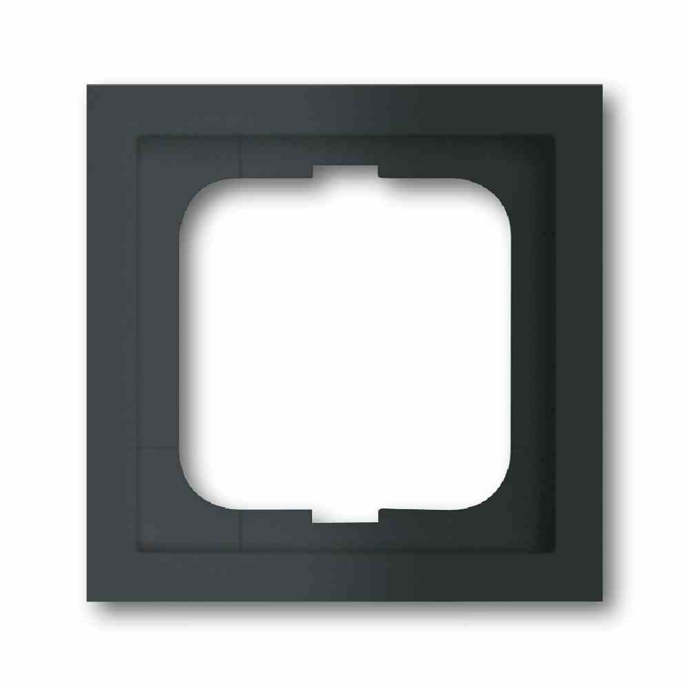 BUSCH-JAEGER 2CKA001754A4419 FUTURE LINEAR Rahmen, 1f, schwarz, matt, Kunststoff, geeignet für Geräteeinbaukanal, geeignet für Unterputz-Installation, Thermoplast