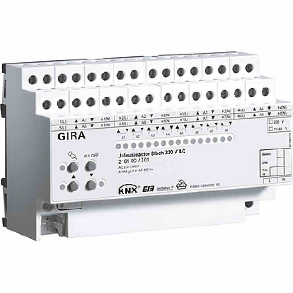 GIRA 216100 Jalousieaktor 8-fach AC 230 V KNX REG