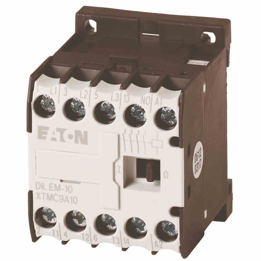 EATON 010213 DILEM-10-G(24VDC) Leistungsschütz, 3-polig + 1 Schließer, 4 kW/400 V/AC3, DC-betätigt