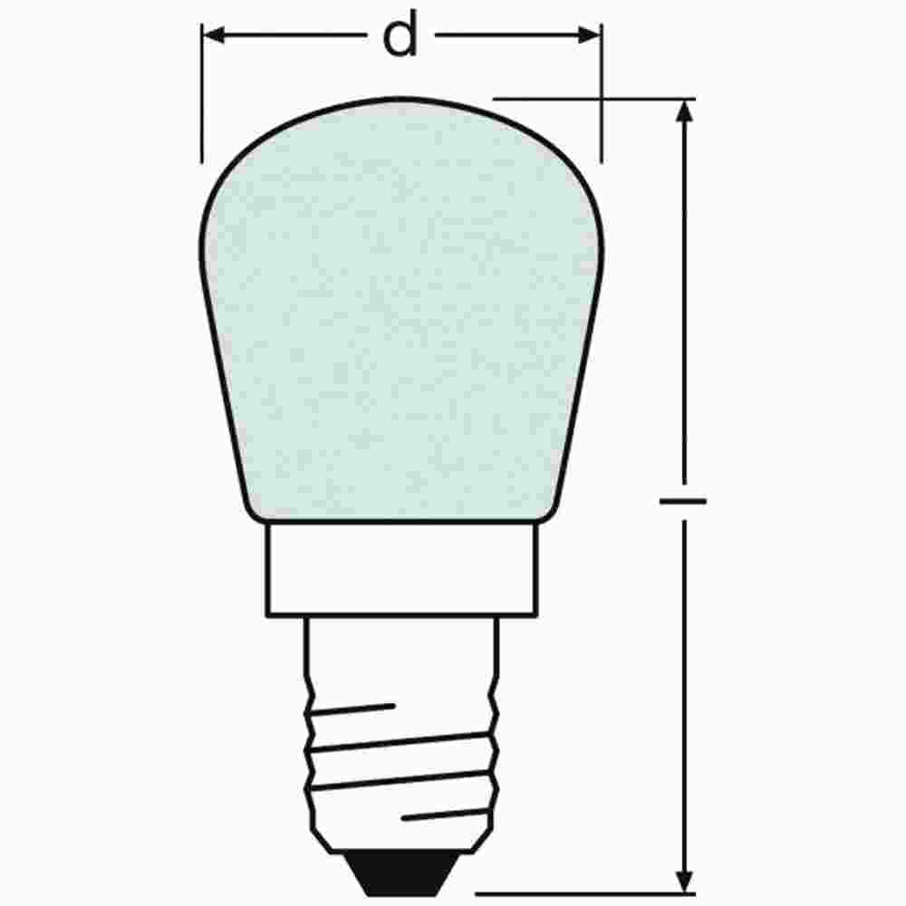 OSRAM 4050300003085 SPECIAL T Röhrenlampe, 15W, matt, E14, 230V, Ø26x57mm, 65mA, geeignet für Kühlschrank