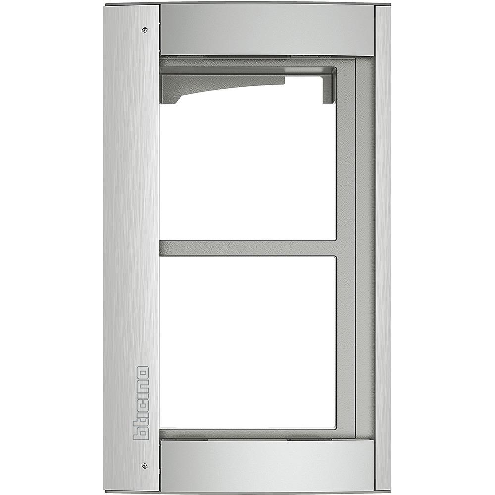 BTICINO 350221 Rahmen Türstation, 2f, Unterputz, grau, Aluminium, 138x235x15mm