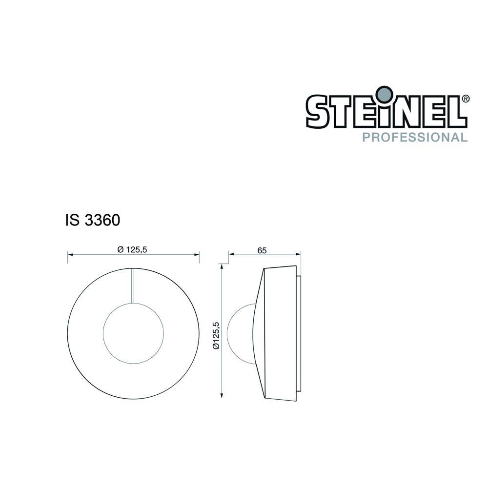 STEINEL 033446 Bewegungsmelder IS 3360-Rund COM1 AP Weiß, Passiv Infrarot, 2,8 m optimale Montagehöhe, 360 ° Erfassungswinkel, IP54