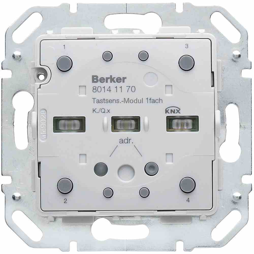 BERKER 80141170 K.1 Tastsensor, Bussystem KNX, Unterputz, 1f, 1pkt, Busankopplung inklusive, Mit LED-Anzeige