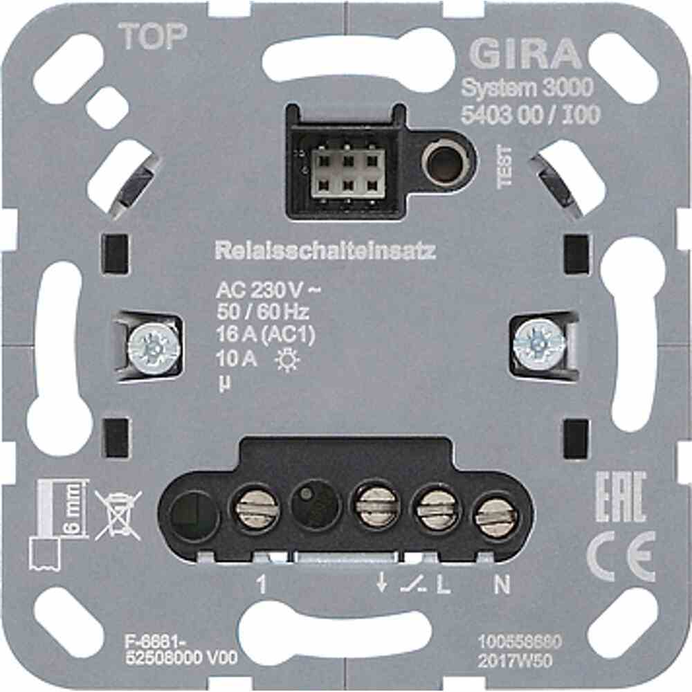 GIRA 540300 Relais-Einsatz, sonstige, verwendbar mit Taste