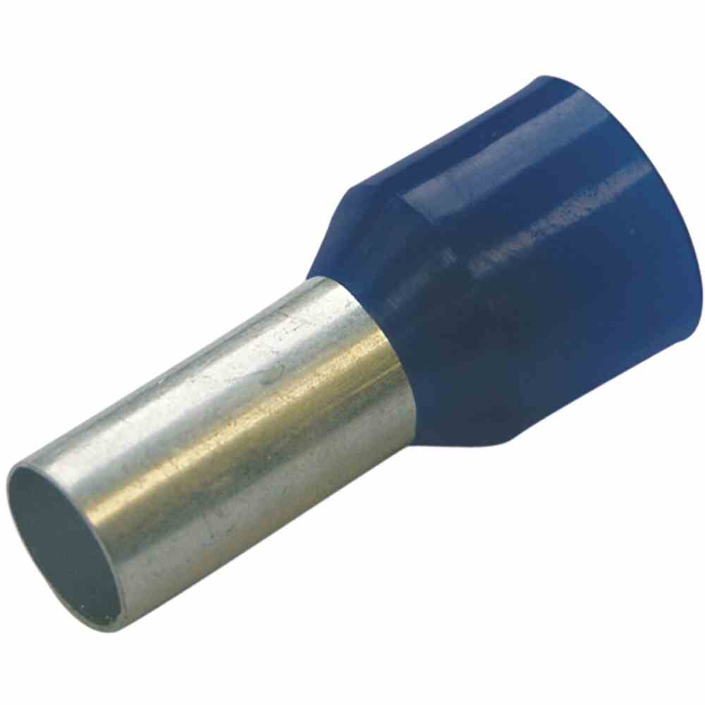 HAUPA 270828 Aderendhülse, 16mm², 18mm, isoliert, blau, Kupfer, verzinnt, VPE: 100 Stück