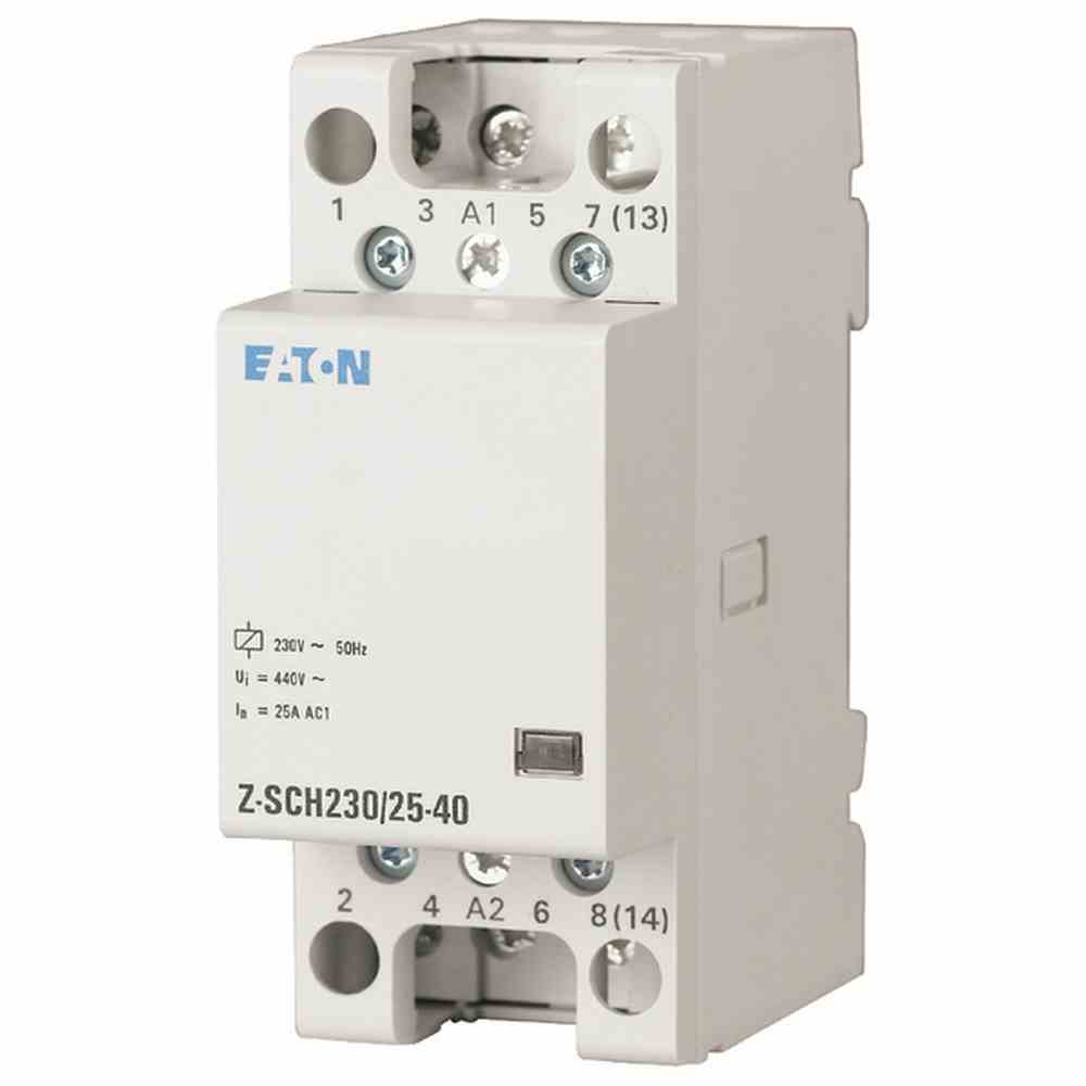 EATON 248855 Installationsschütz, 40A, 440V/AC, 230V/AC, 2S, 5520W/AGL, 2610VA/LL, 3TE