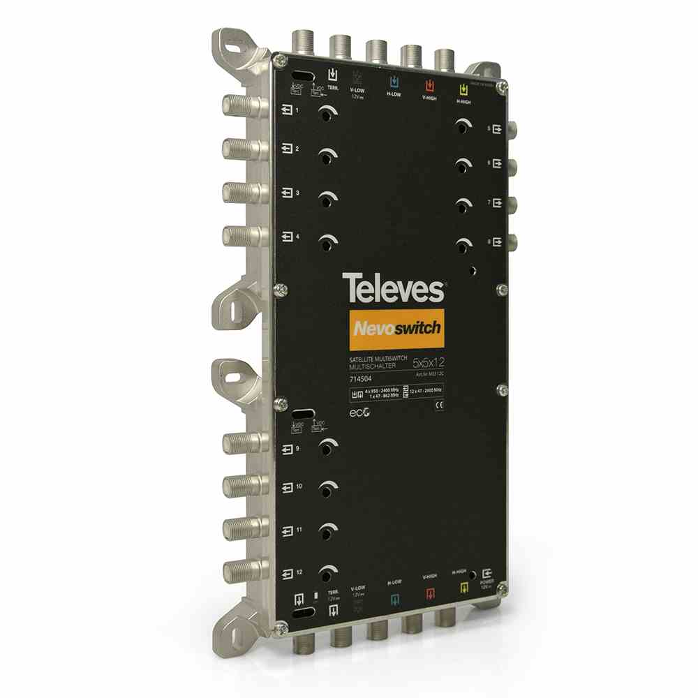 TELEVES MS512C 5 in 12 Guss-Multischalter NEVO, receiverpowered, kaskadierbar