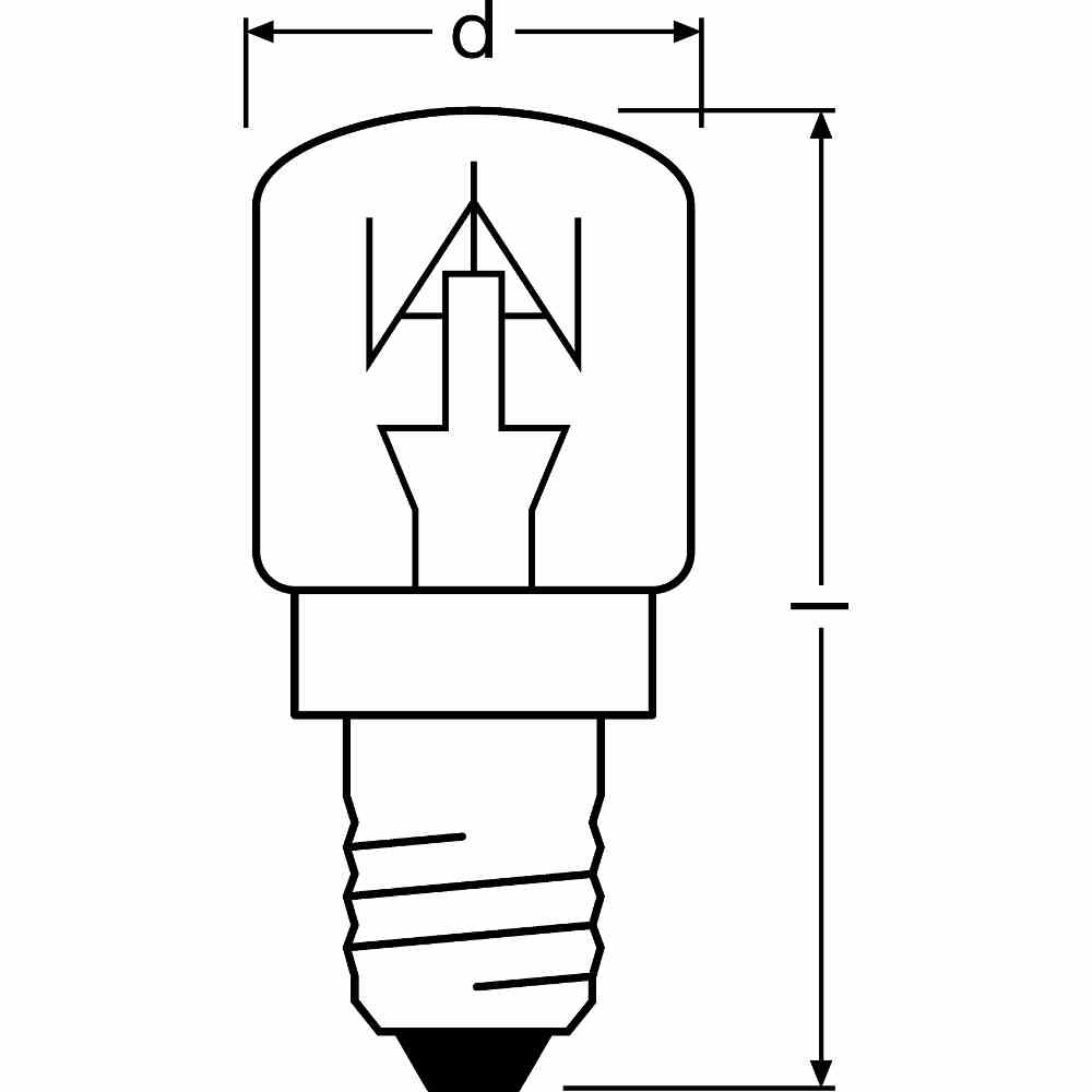 OSRAM 4050300003108 SPECIAL T OVEN CL Backofenlampe, 15W, klar, E14, 230V, Ø22x50mm, 65mA