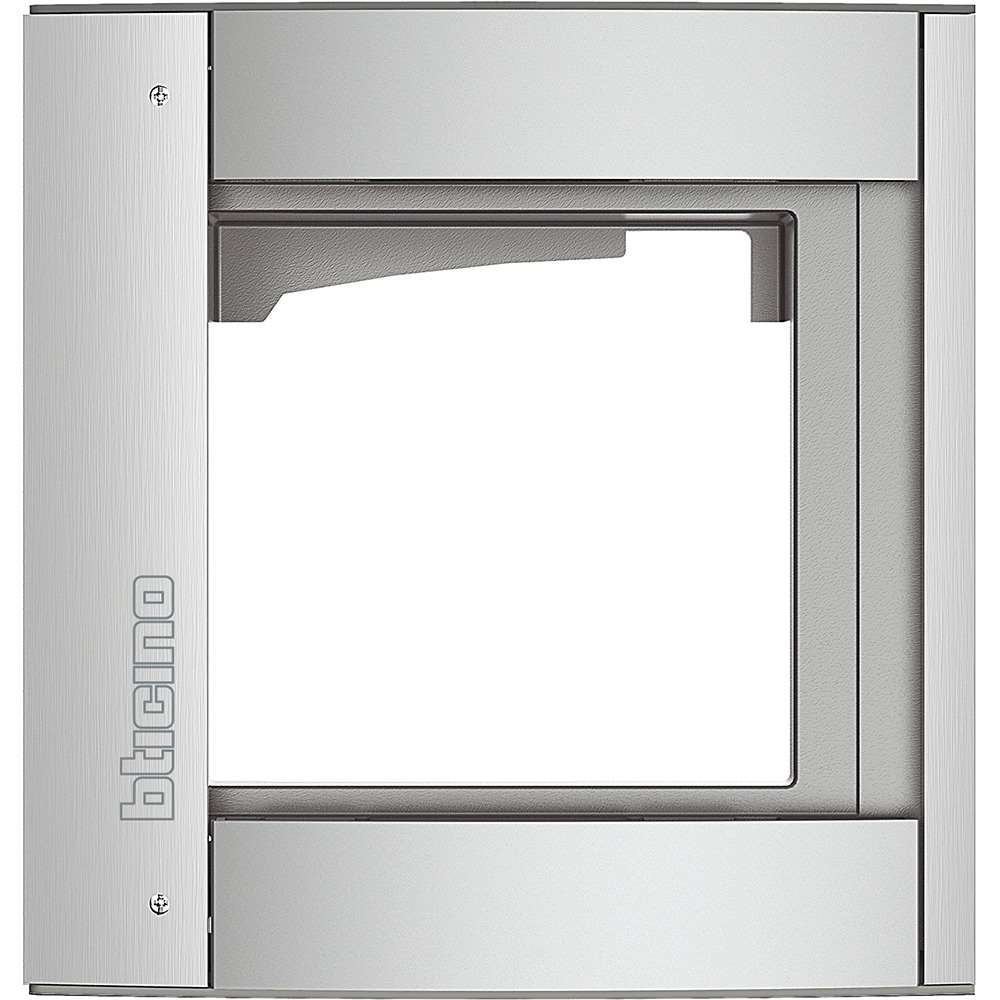 BTICINO 350211 Rahmen Türstation, 1f, Unterputz, grau, Aluminium, 138x144x15mm