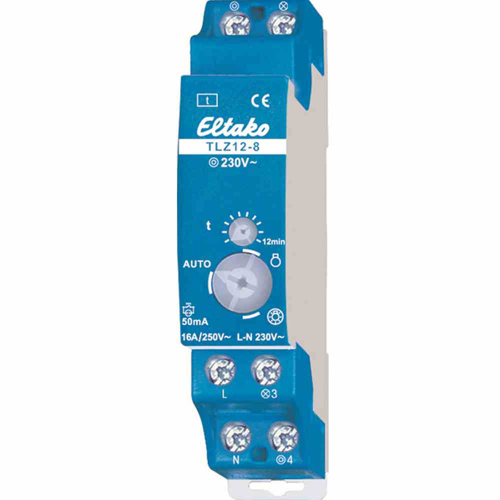 ELTAKO 23100934 Treppenlichtzeitschalter, DIN-Schiene, elektronisch, 230VAC, 3-/4-Leiter-Schaltung, 230V/AC, ohneAusschaltvorwarnung, nachschaltbar, 1TE