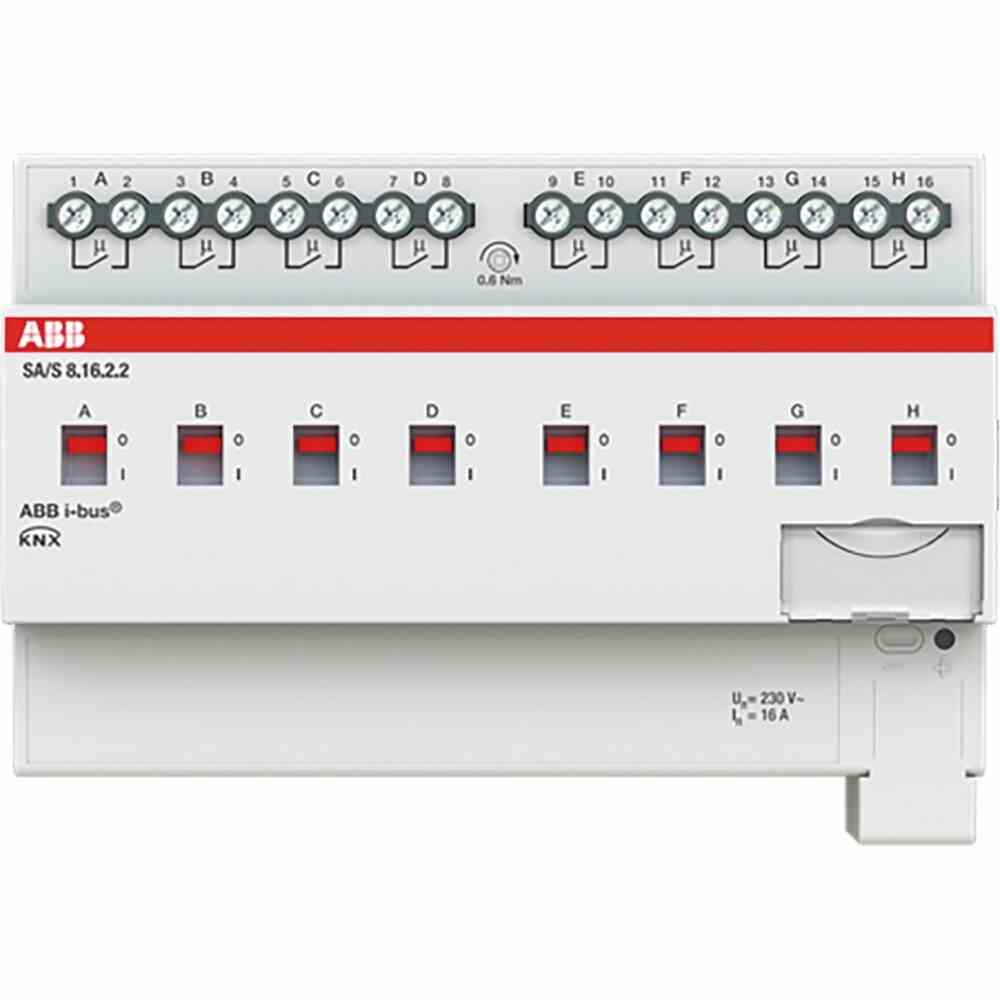 ABB 2CDG110263R0011 Schaltaktor, Bussystem KNX, REG, 8TE, 8Ausg, 16A, 2500W, 230V, Vor Ort-/Handbedienung