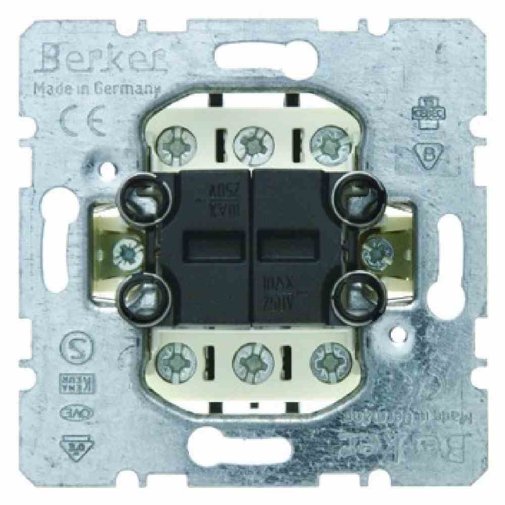 BERKER 503808 LIGHT CONTROL Wipptaster-Modul, 2W, Unterputz, mit Beleuchtung, IP20, ohne Aufdruck