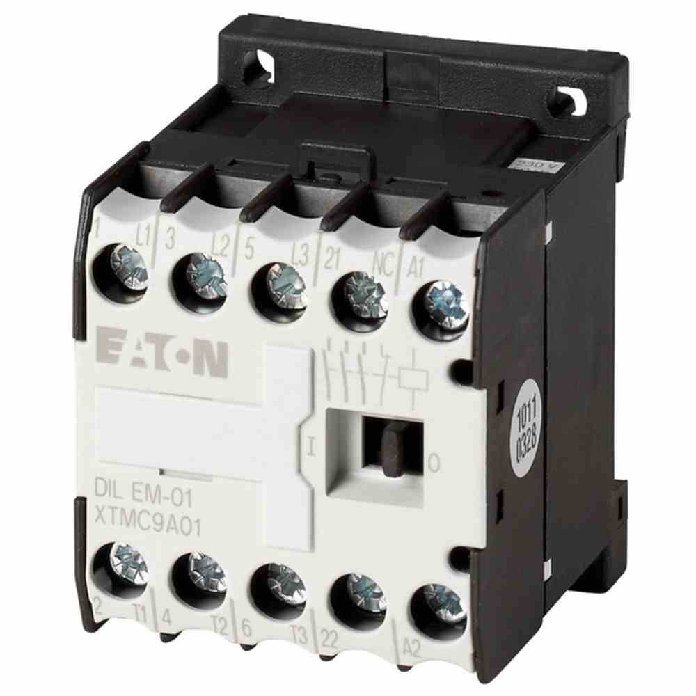 EATON 051795 DILEM-01(230V50HZ,240V60HZ) Leistungsschütz, 3-polig + 1 Öffner, 4 kW/400 V/AC3